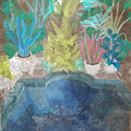 technique mixte sur papier 38x56 cm | Jardin oublié
