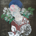 technique mixte sur papier 39x56 | Dans mes pensées II