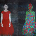 diptyque sur toile, 160x120 | Réflexion XIII | Vendue